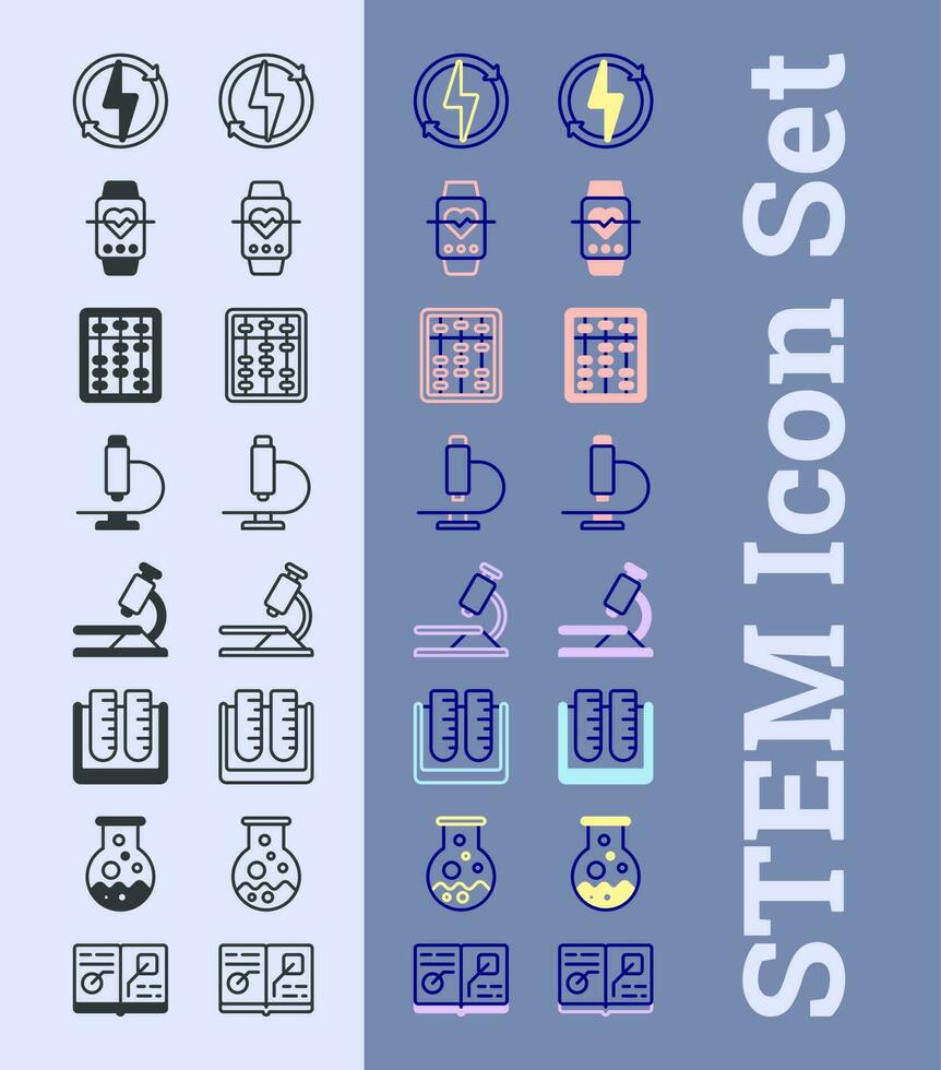 Innovative Ideas  STEM Icon Set vector