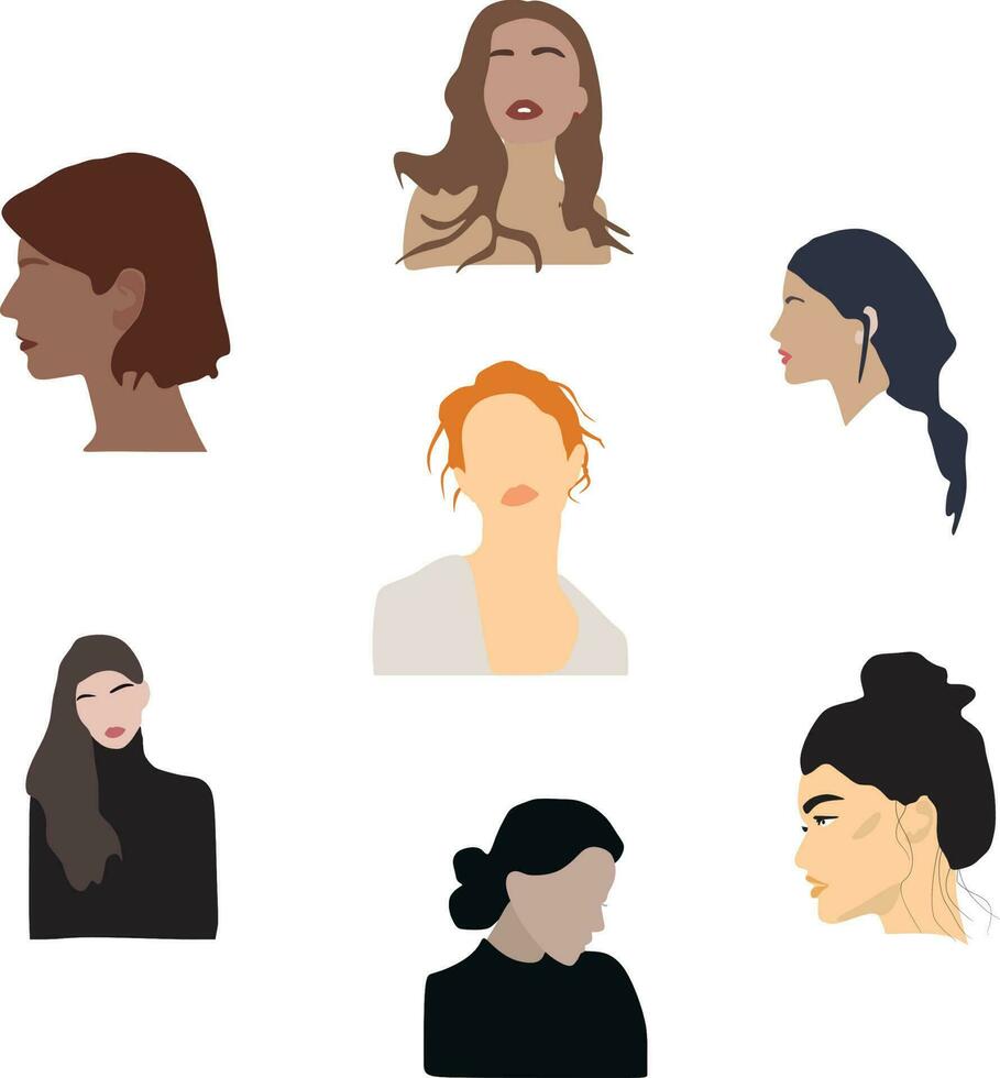 Faceless women illustration vector
