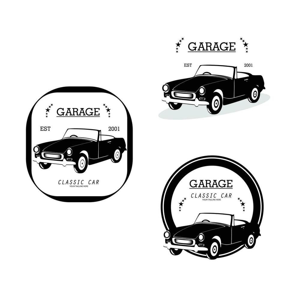 Set of classic car logo collection design illustration vector