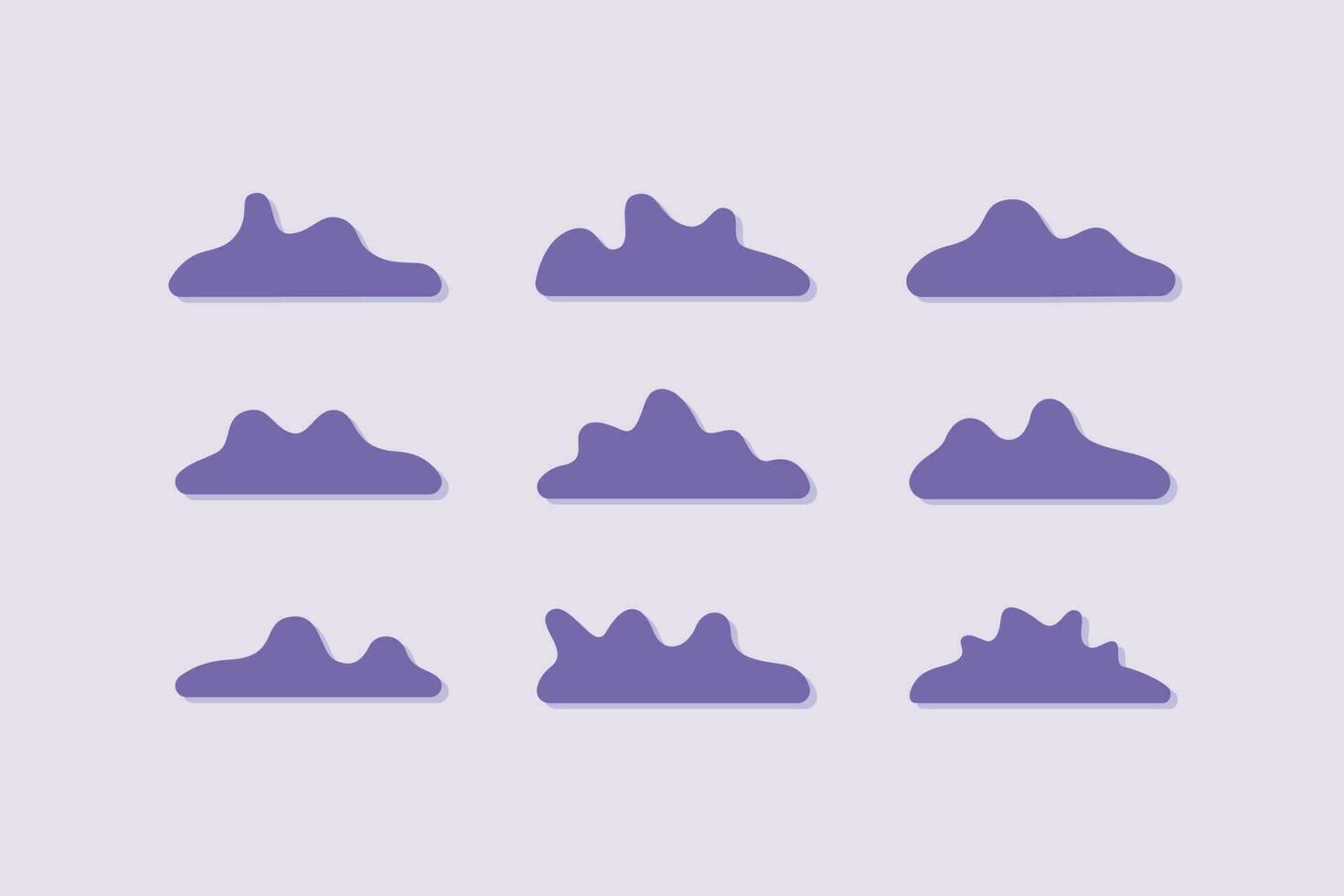 Dream Clouds Flat Icon Designs vector