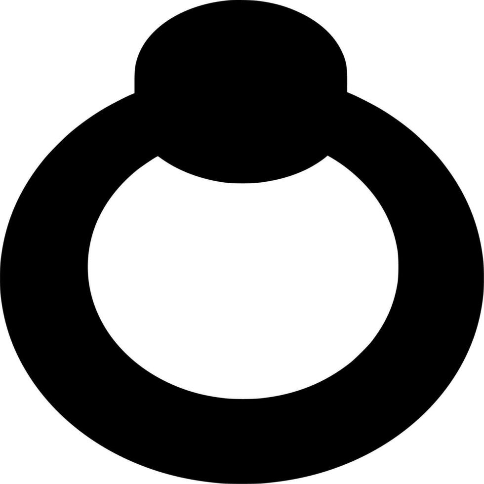 Vector silhouette of rings on white background