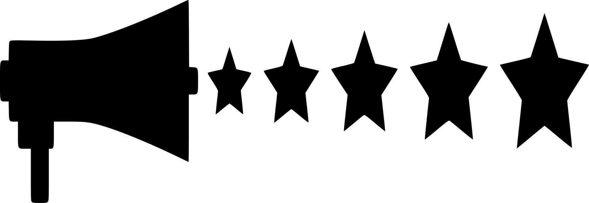 Vector silhouette of Star on white background