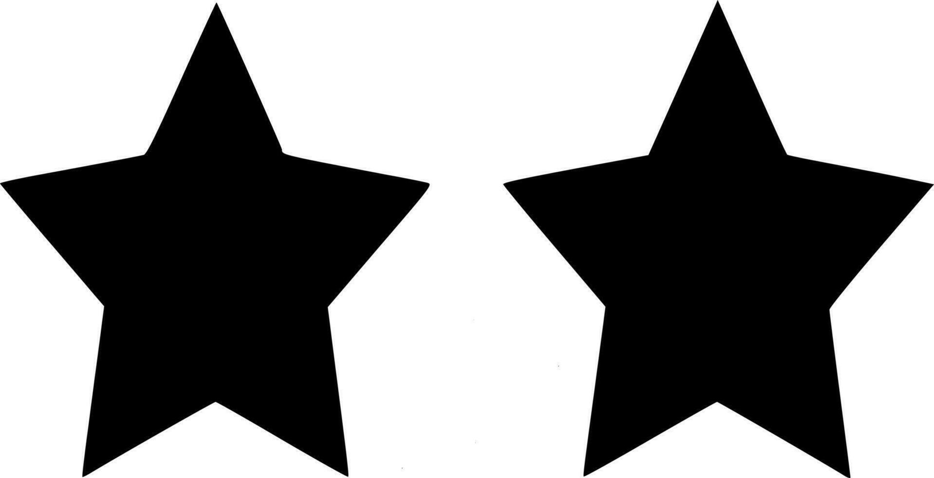 Vector silhouette of Star on white background
