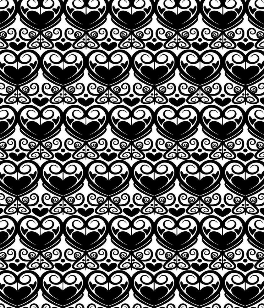 Vector silhouette of patterns on white background