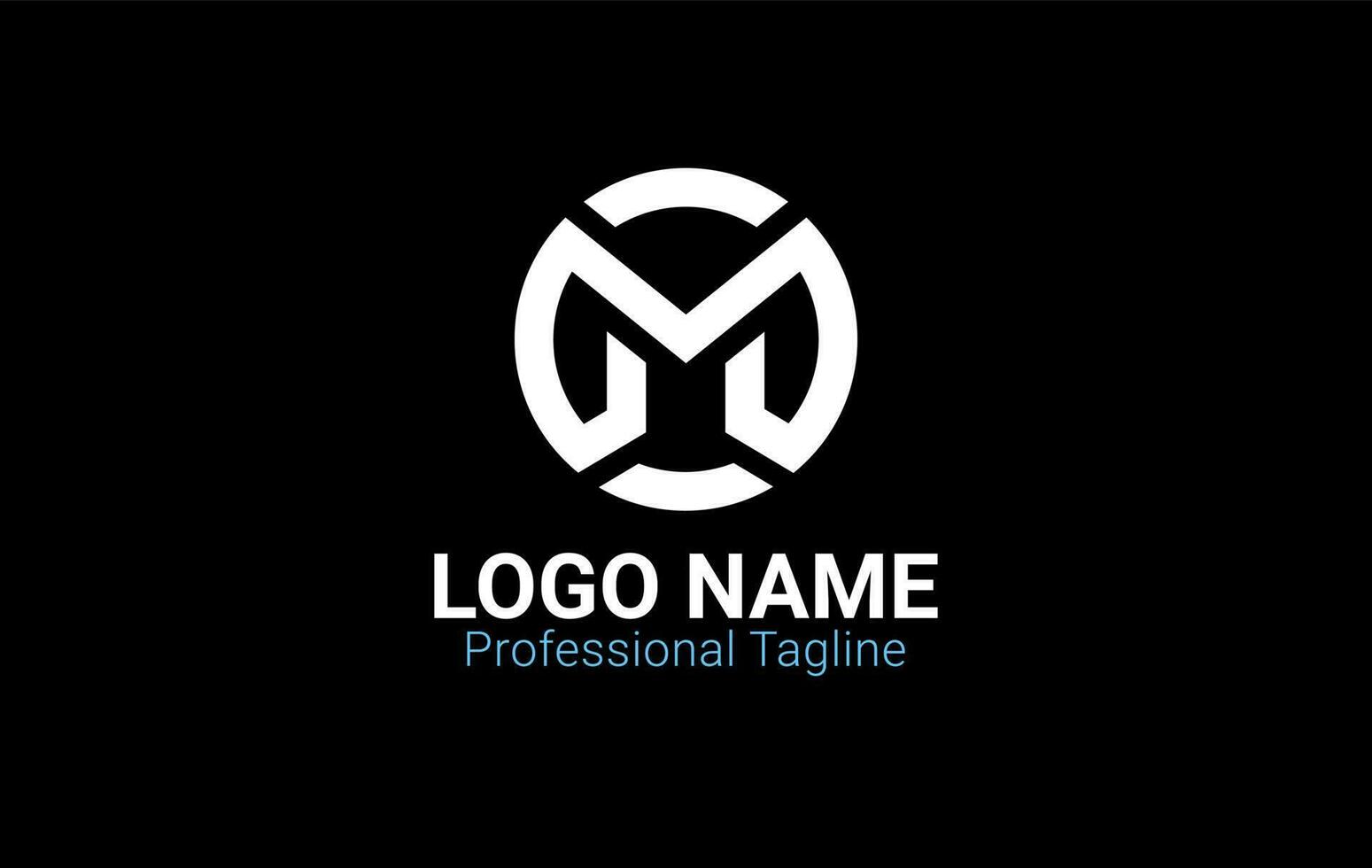 monogram Letter M Logo. M Letter Design Template. Vector, Mask logo vector