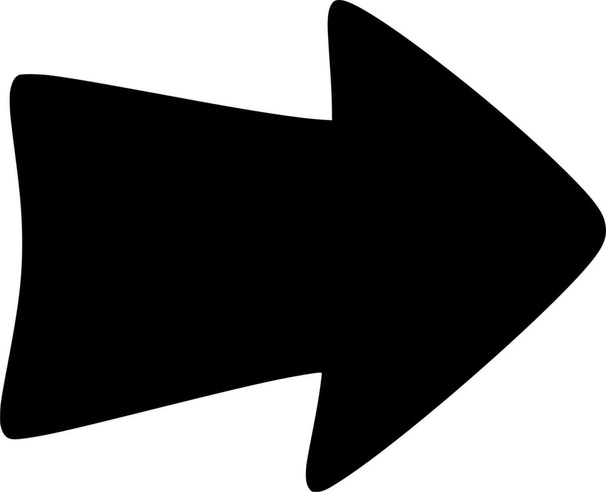 Vector silhouette of Arrow on white background
