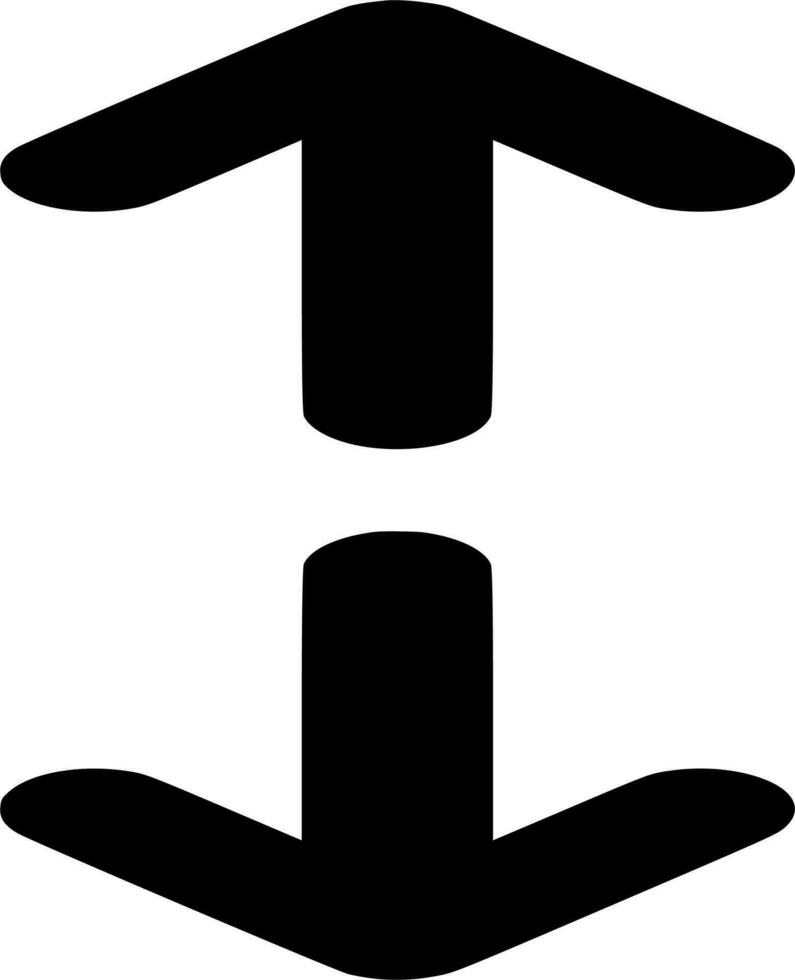 Vector silhouette of Arrow on white background