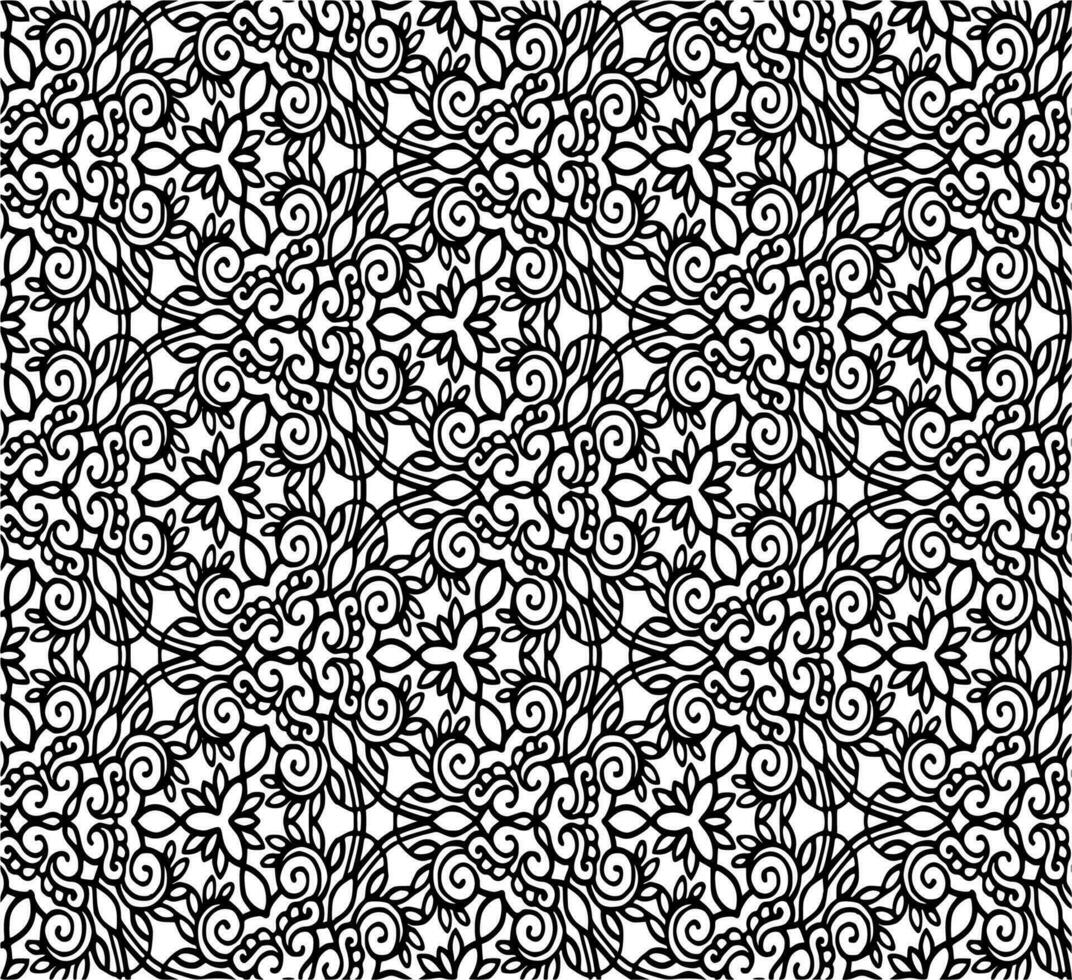Vector silhouette of patterns on white background