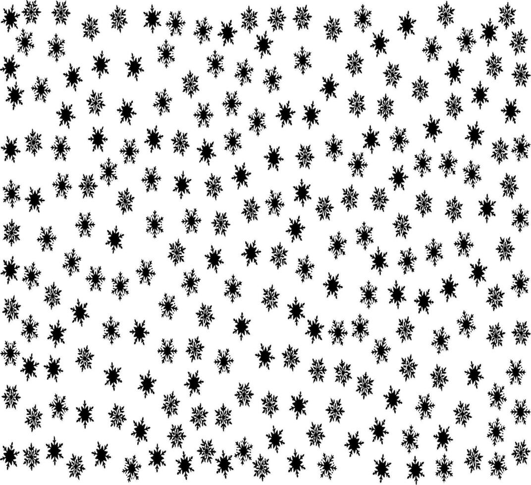 Vector silhouette of snow pattern on white background