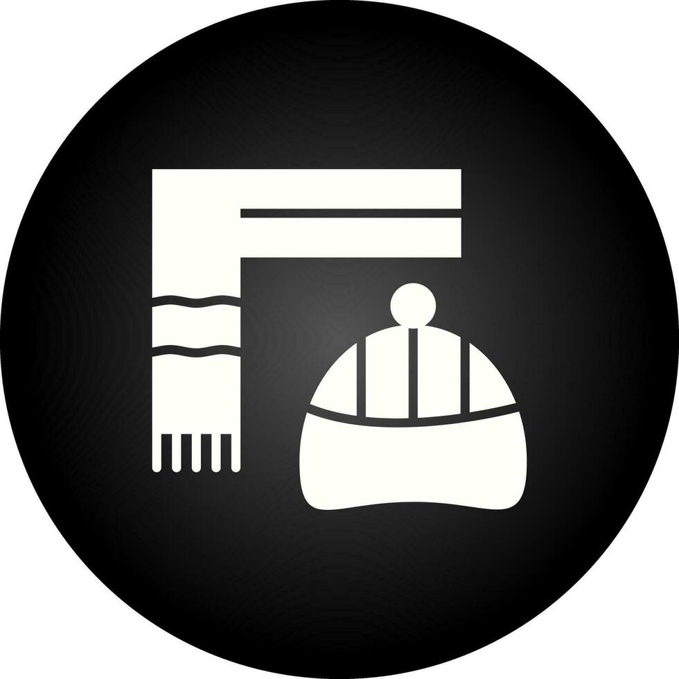 Warm Cap and Scarf Vector Icon