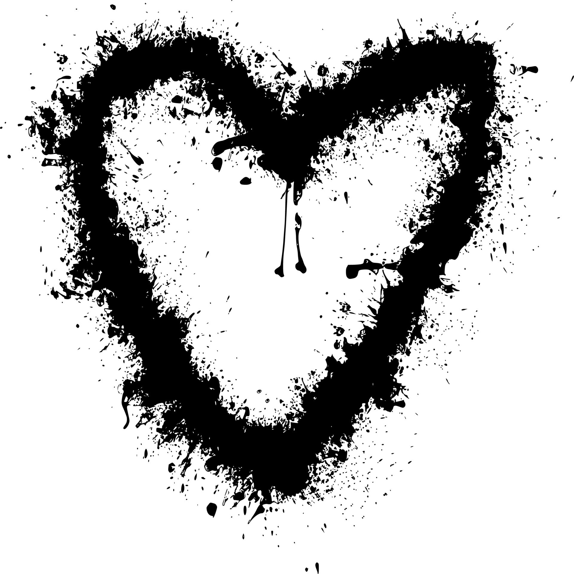 Vector silhouette of heart on white background 23346585 Vector Art at