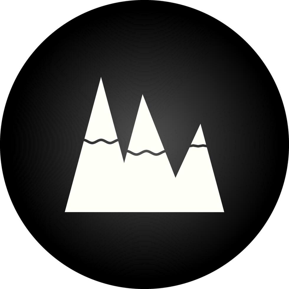 Ice Top Mountain Vector Icon