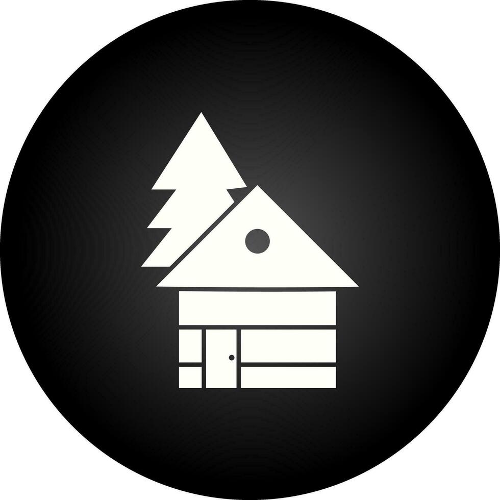 Wood Cabin Vector Icon