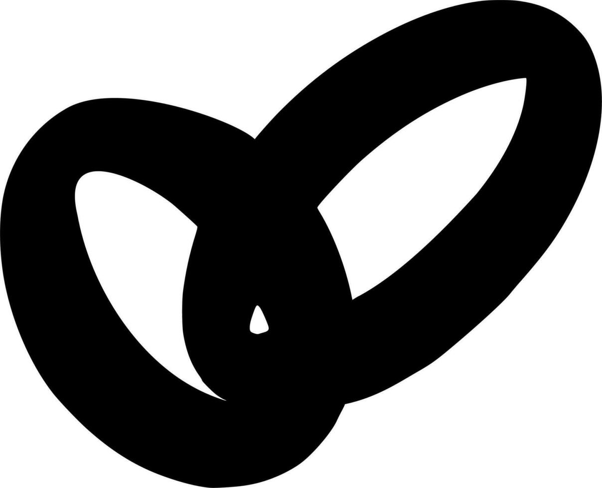 Vector silhouette of rings on white background