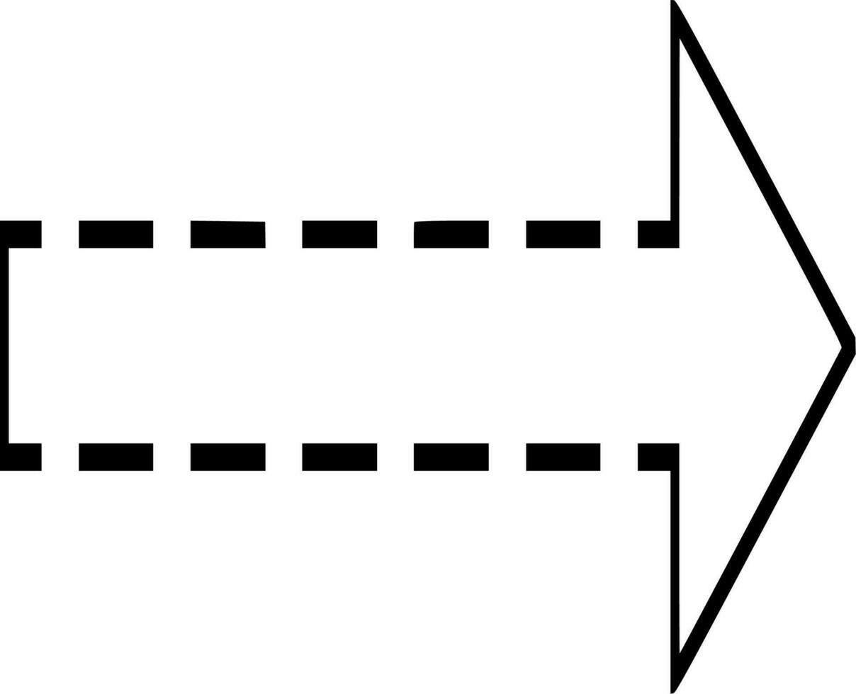 Vector silhouette of Arrow on white background