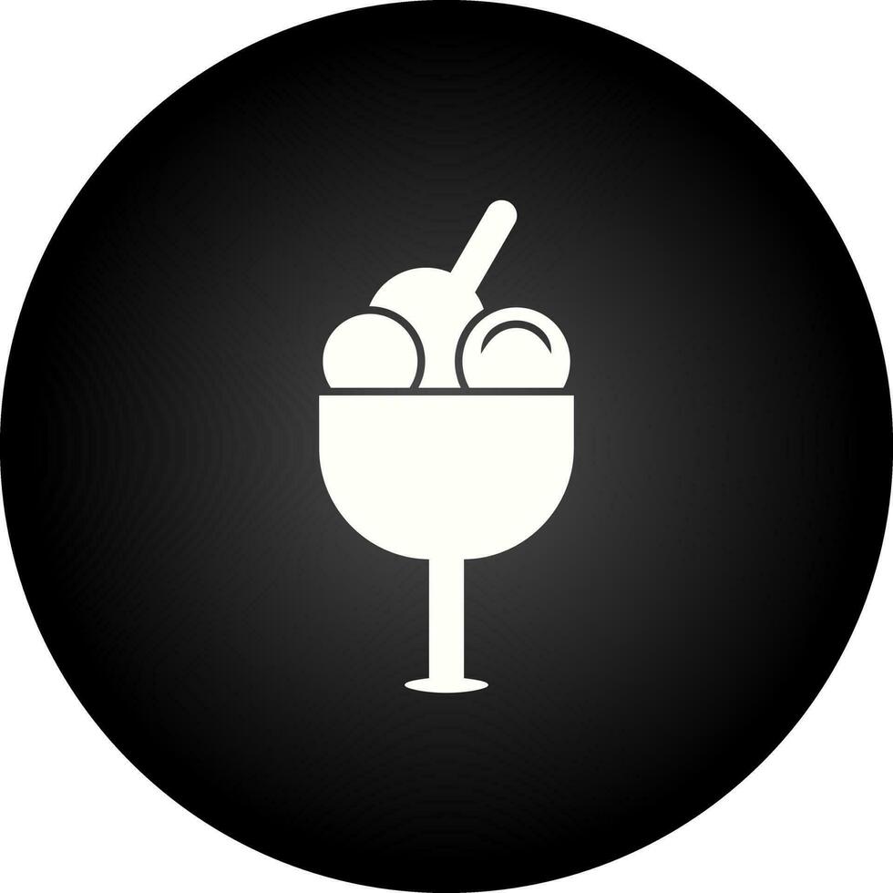 icono de vector de copa de helado