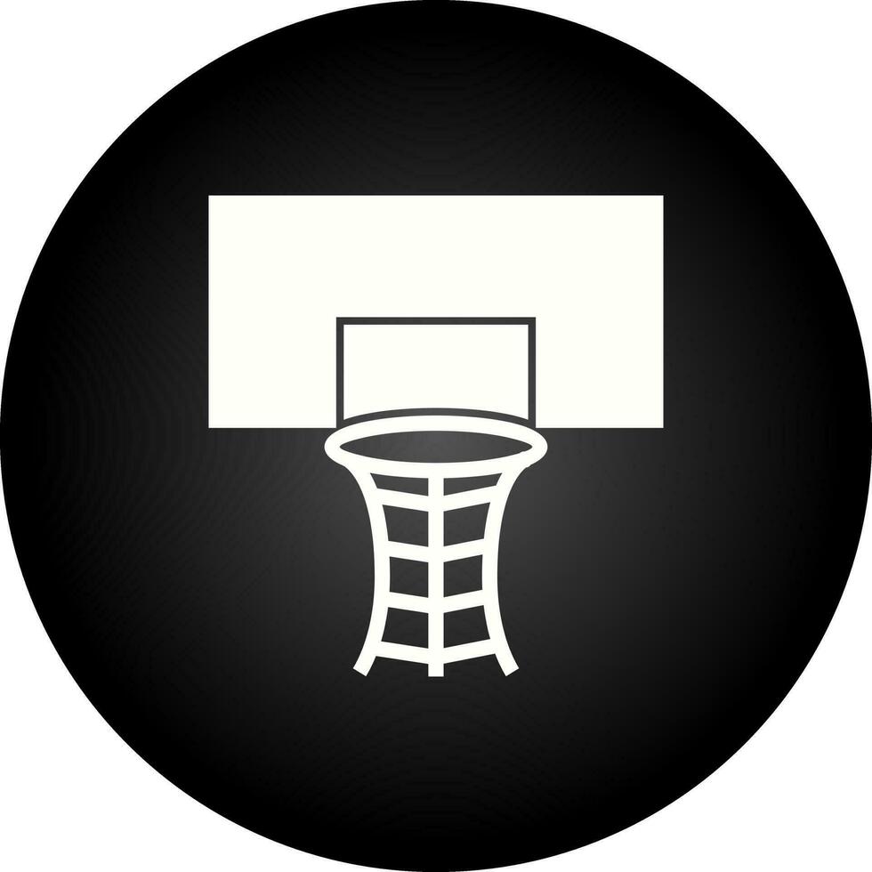 icono de vector de aro de baloncesto