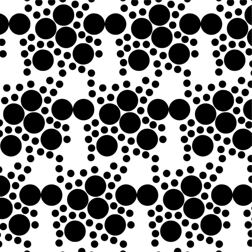 Vector silhouette of dots on white background