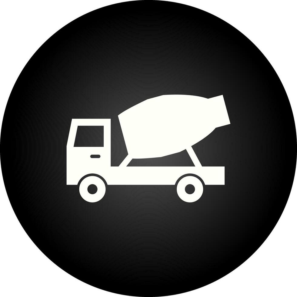 Cement Mixer Truck Vector Icon