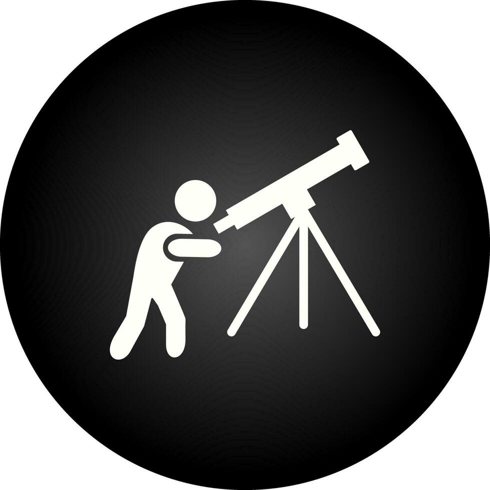 icono de vector de telescopio de ajuste