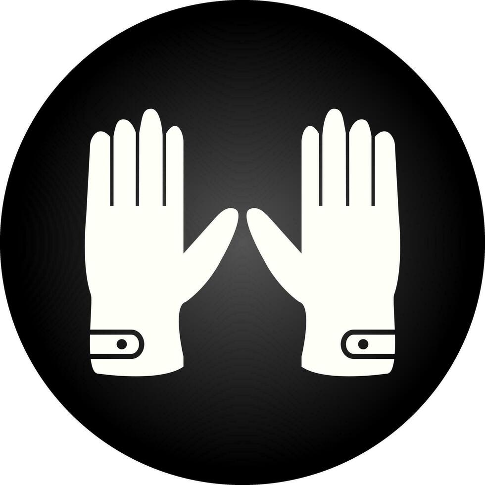 icono de vector de guantes de cuero