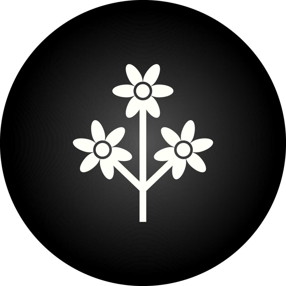 icono de vector de rama de flor