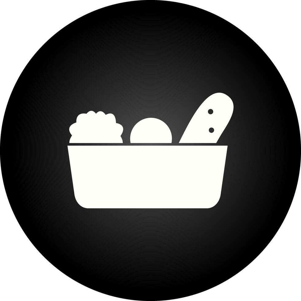 Vegetable Basket Vector Icon