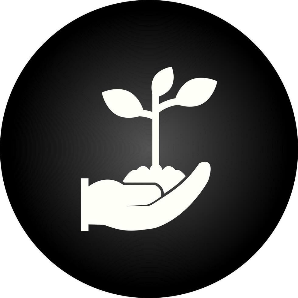 sosteniendo plantas vector icono