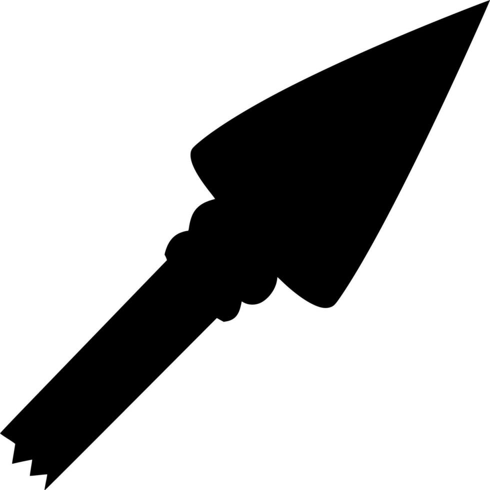 Vector silhouette of Arrow on white background