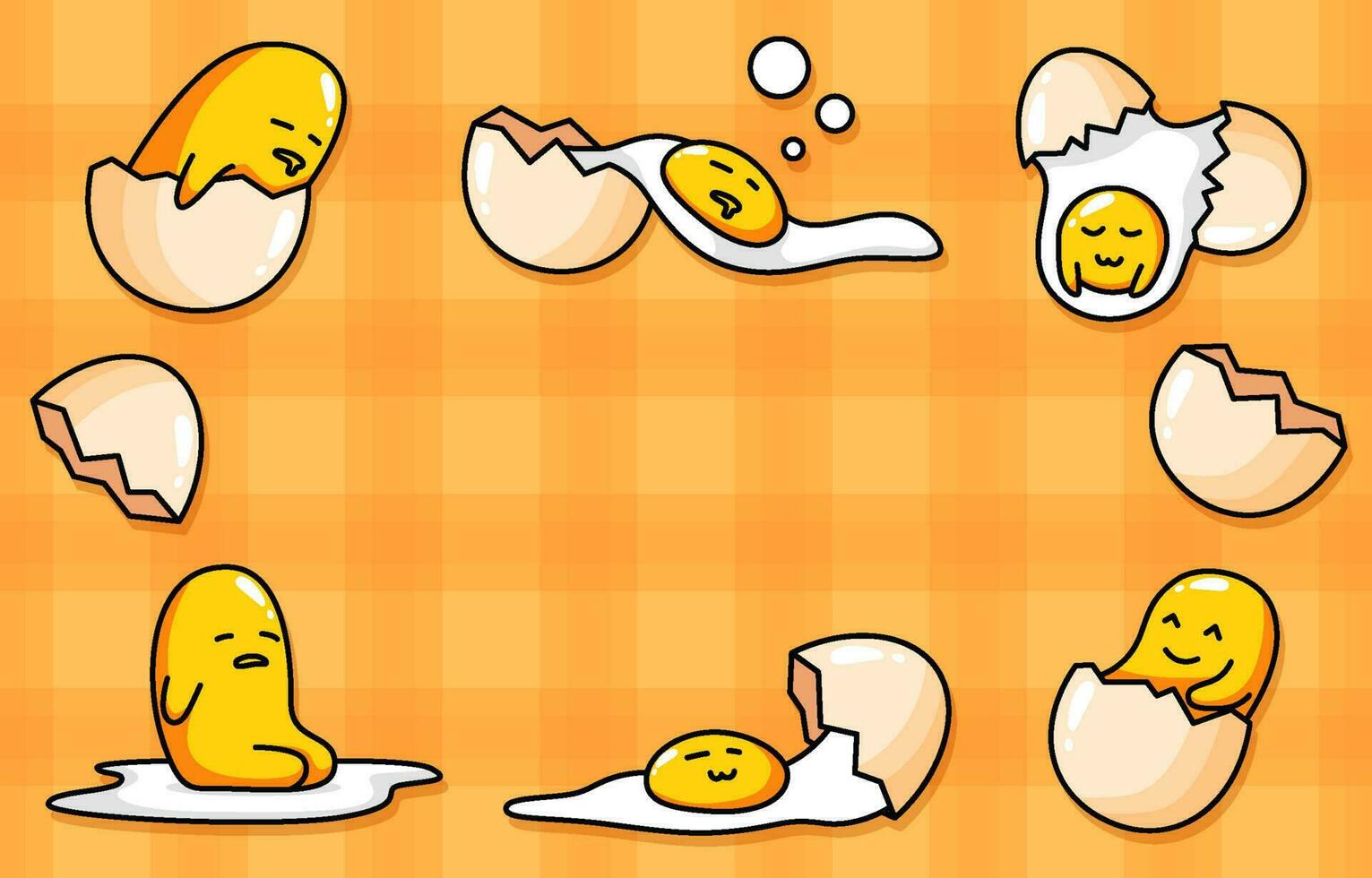 Cute Egg Yolk Background vector