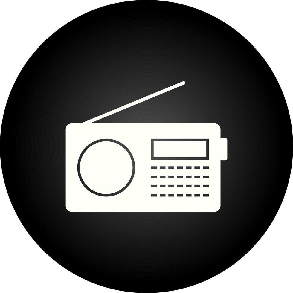 icono de vector de conjunto de radio