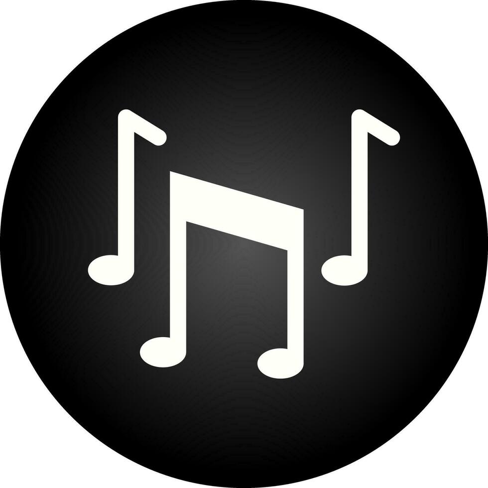 icono de vector de notas musicales