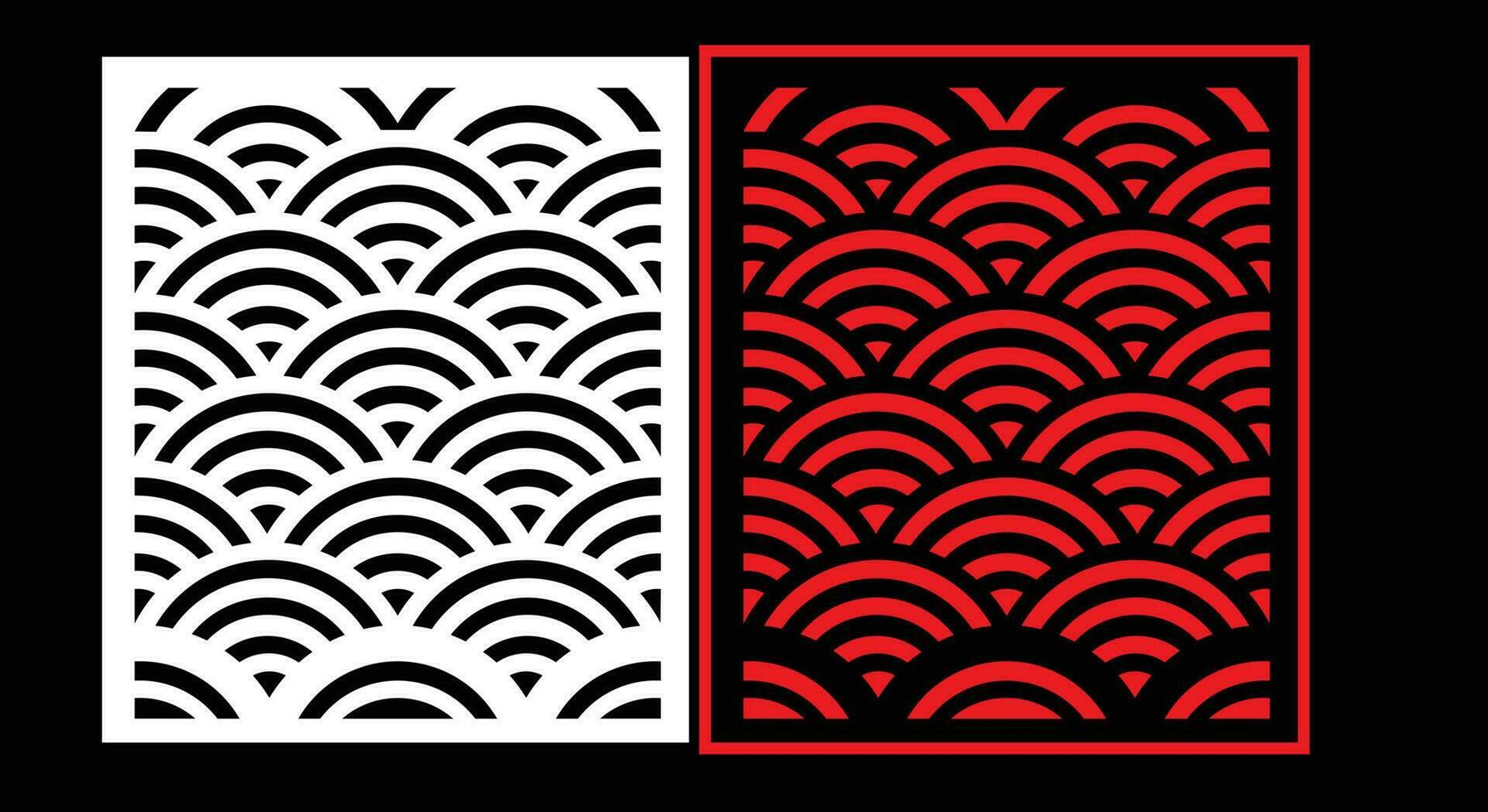 Decorative wall panels set Jali design CNC pattern, laser cutting pattern, router CNCcutting.Jali Laser cut decorative panel set with lace pattern. vector