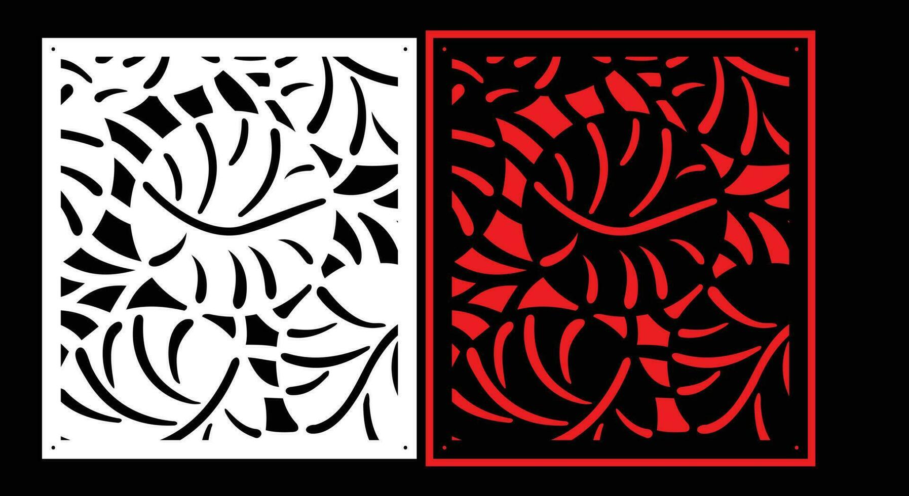 Decorative wall panels set Jali design for graphic and plywood,partition, foam, acrylic and CNC machine cutting. vector