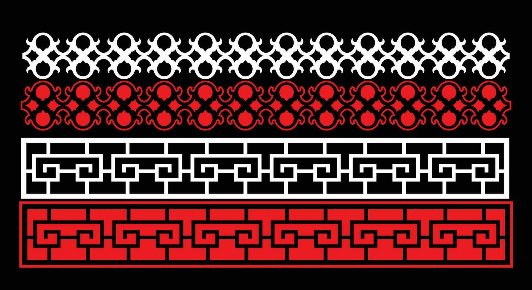 Decorative wall panels set Jali design for graphic and plywood,partition, foam, acrylic and CNC machine cutting. vector