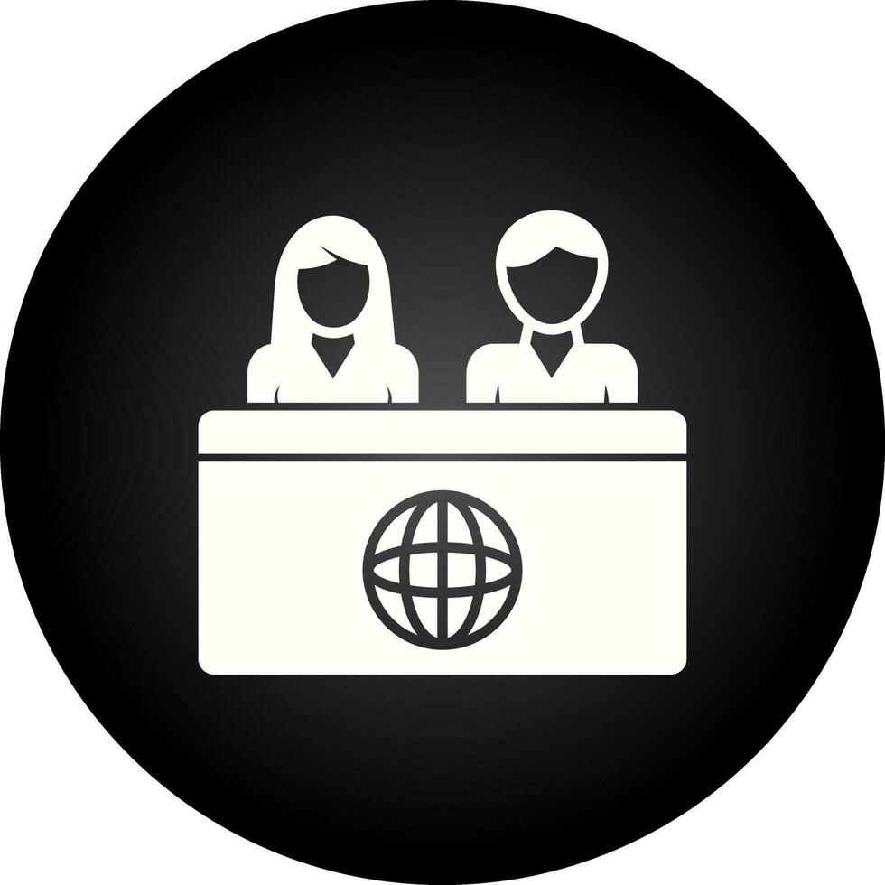 Anchors on News Desk Vector Icon