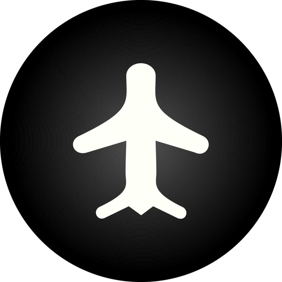 icono de vector de modo avión