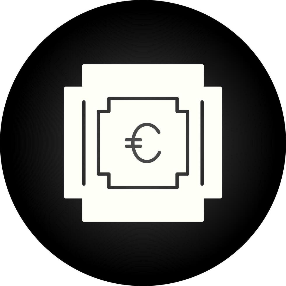 icono de vector de símbolo de euro