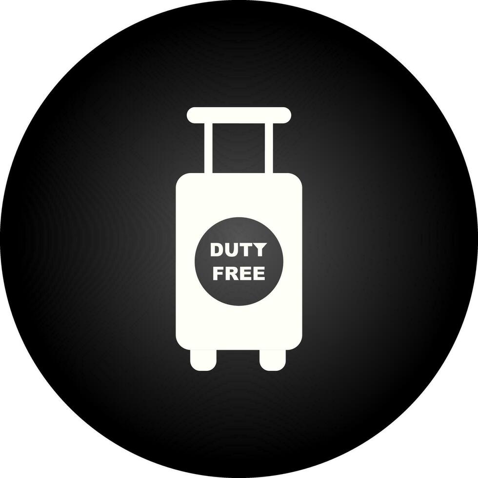 Duty Free Luggage Vector Icon