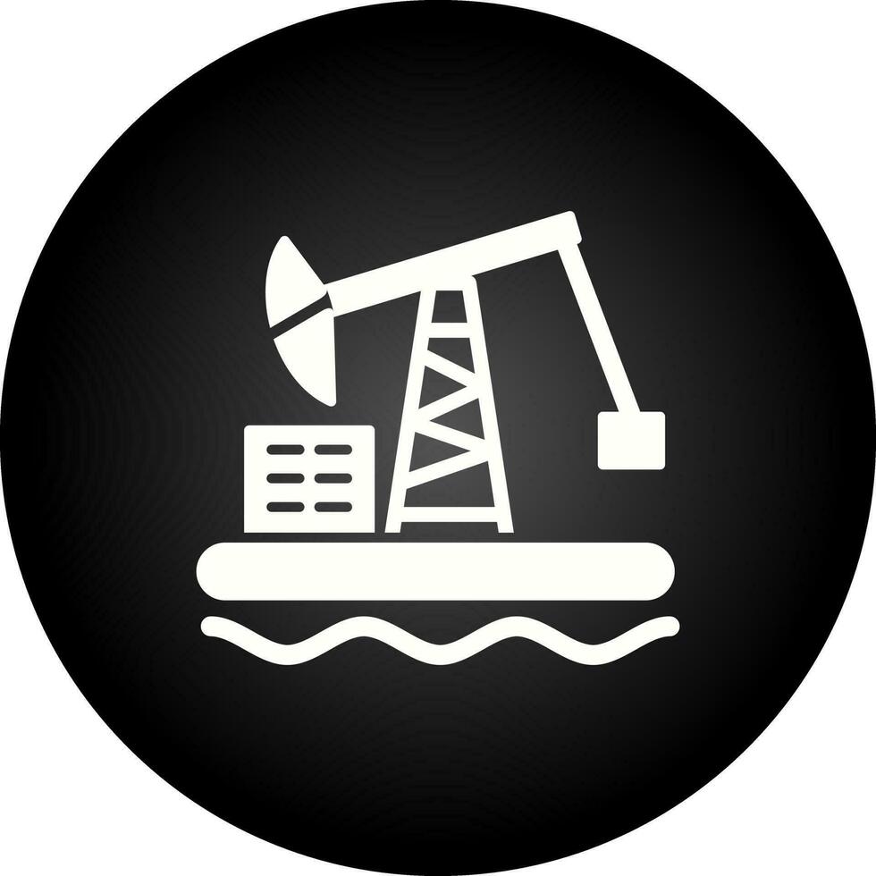 icono de vector de plataforma petrolera