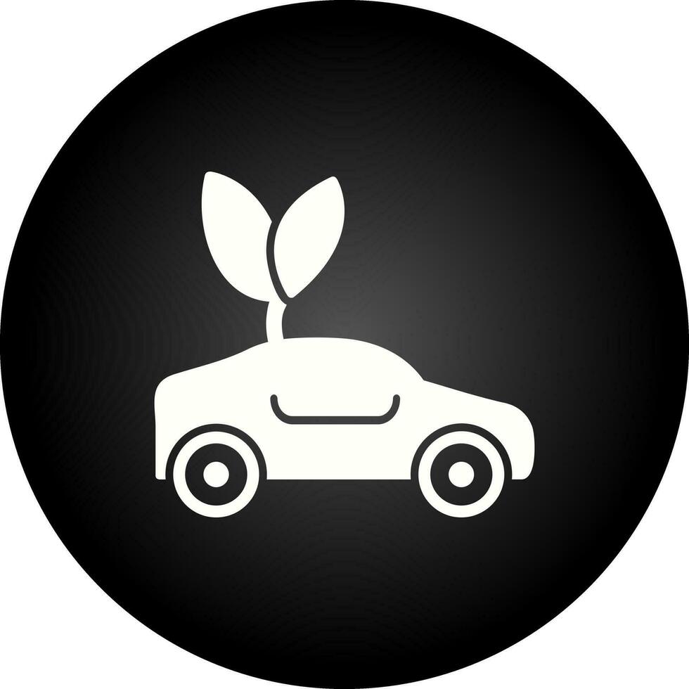 icono de vector de coche ecológico