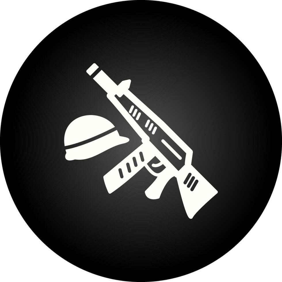 icono de vector de pistola y casco