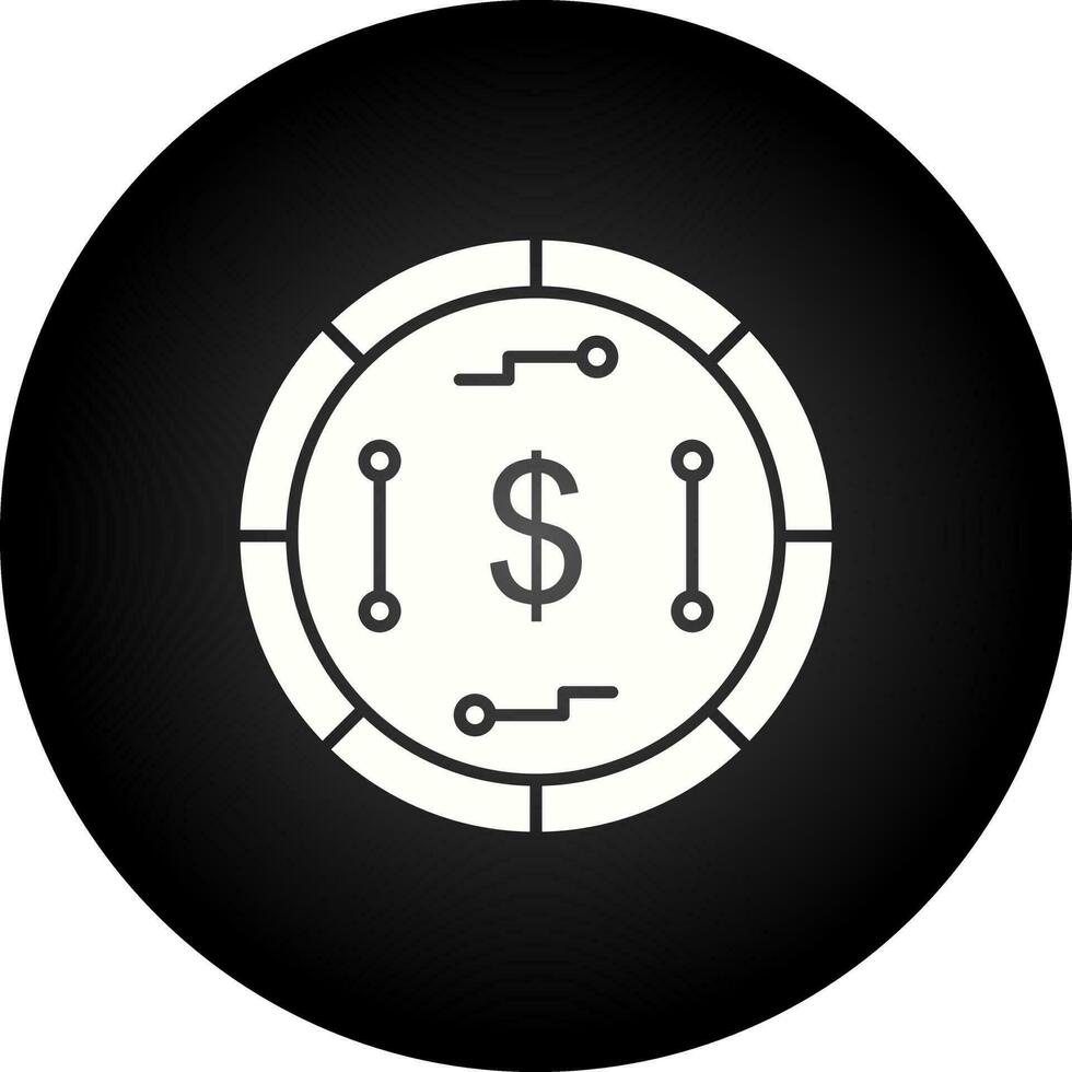 icono de vector de moneda digital