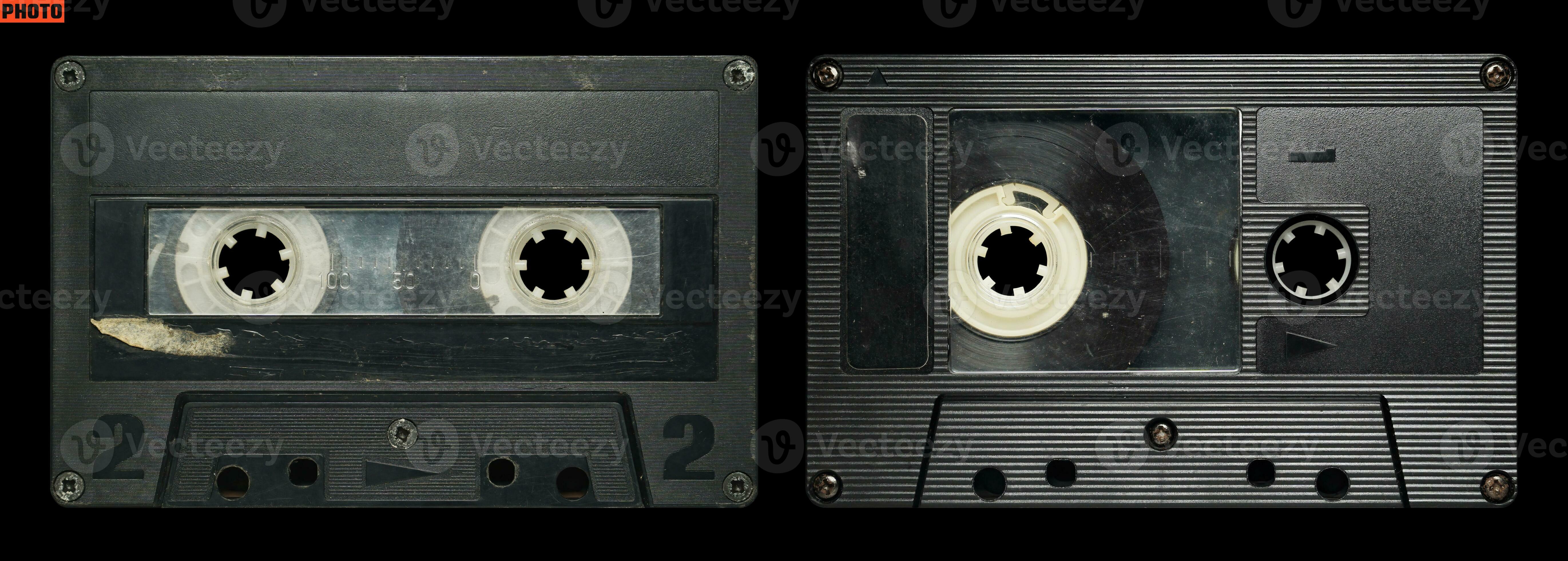 Old cassette tape collection with blank label mockup templates 23349045
