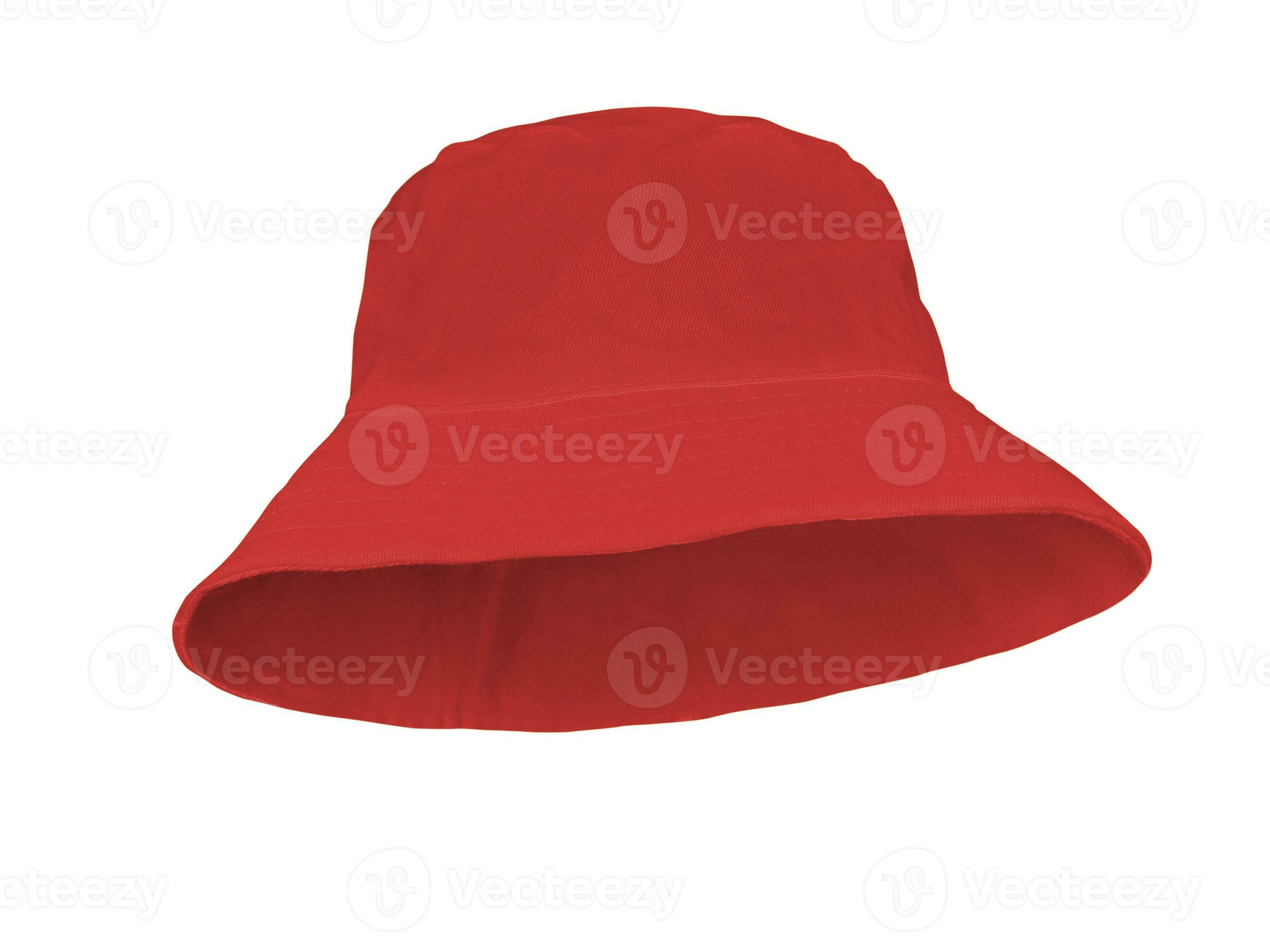 Red bucket hat isolated on white background 23349095 Stock Photo at