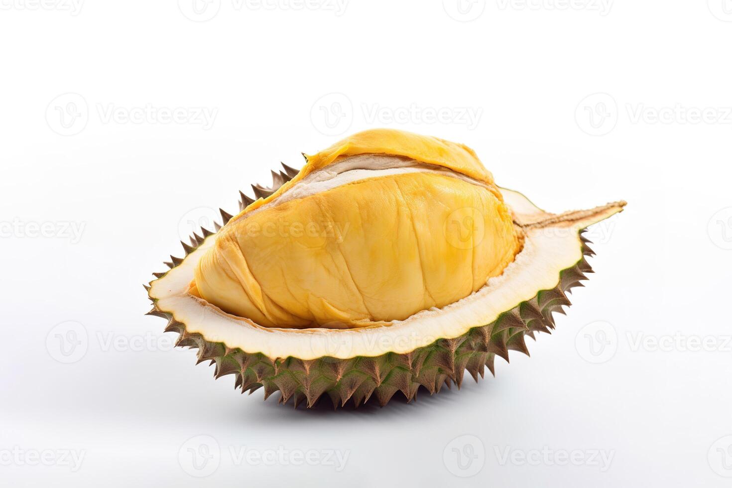 King of fruit, Durian isolated on white background. photo