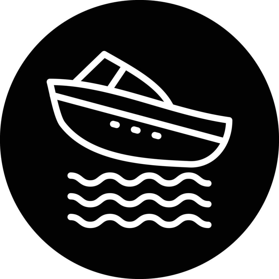 Speed Boat Vector Icon Design