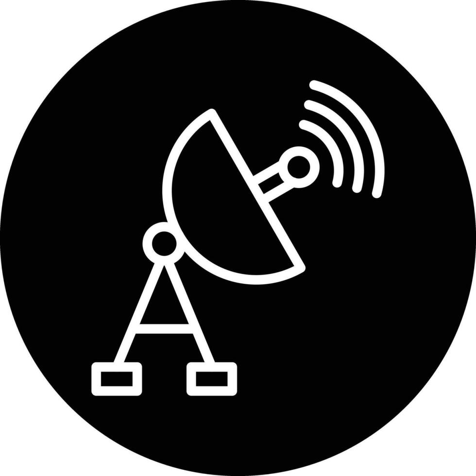 diseño de icono de vector de antena parabólica