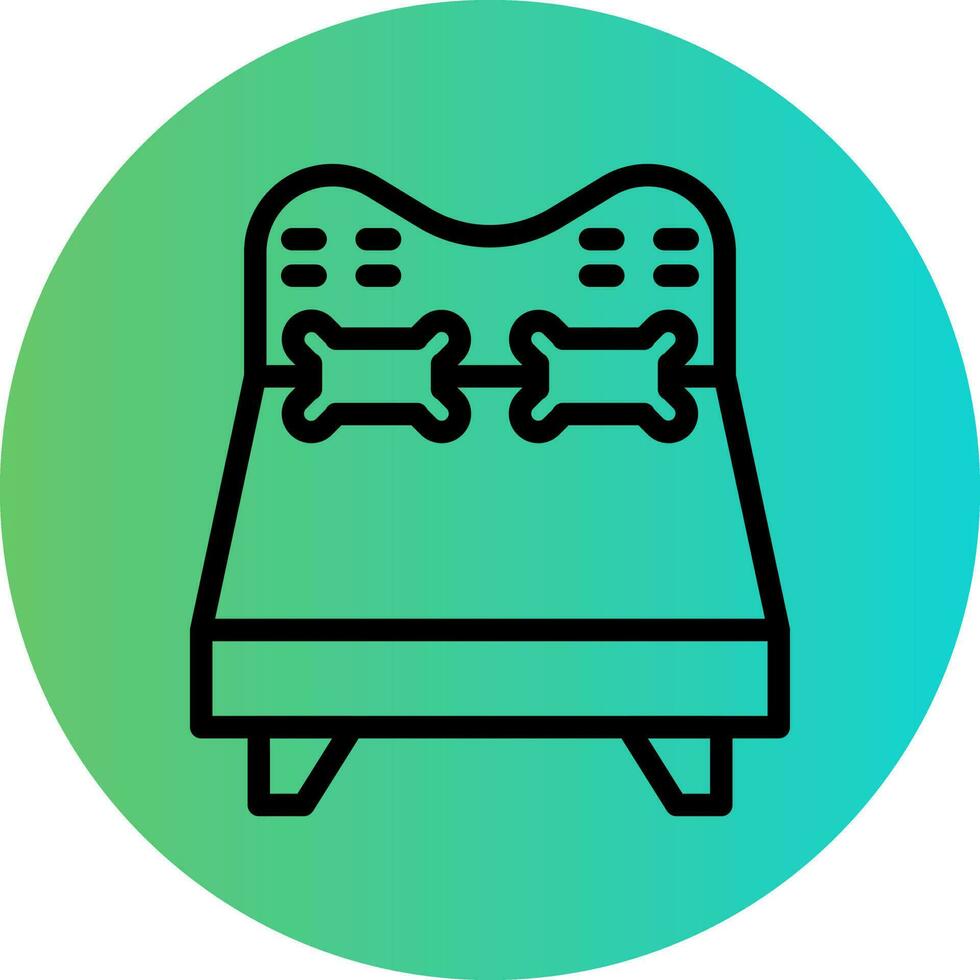 Double Bed Vector Icon Design