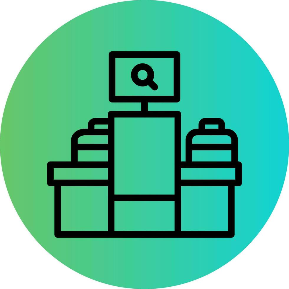 Luggage Scan Vector Icon Design